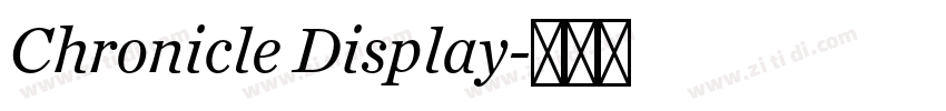 Chronicle Display字体转换